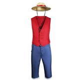 Anime One Piece Luffy Set Outfits Cosplay Costume Halloween Carnival Suit